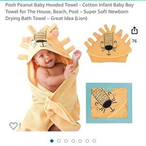 New in box Pierre the lion hooded towel